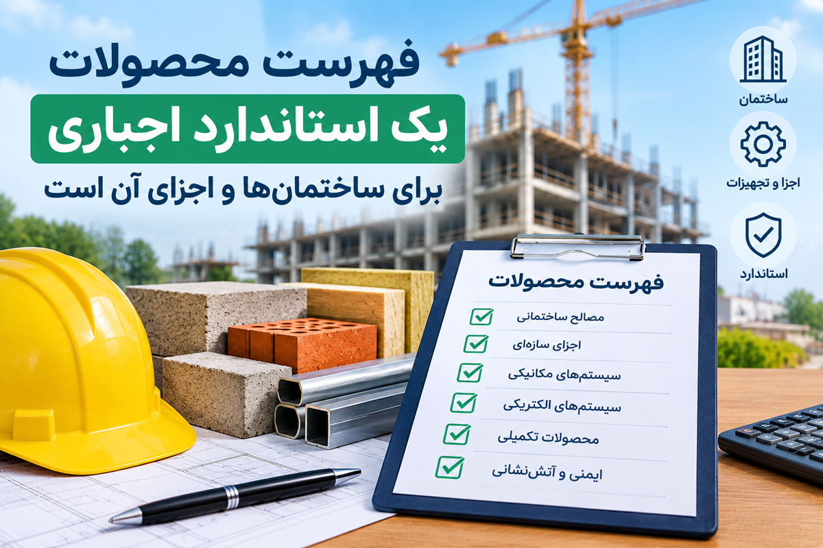 لیست فرآورده‌ها استاندارد اجباری ابنیه و اجزا سازه‌ای