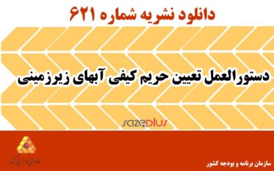 نشریه ۶۲۱ دستورالعمل تعیین حریم کیفی آبهای زیرزمینی