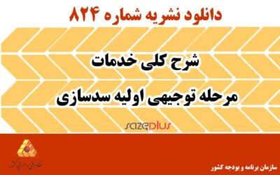 نشریه ۸۲۴ شرح کلی خدمات مرحله توجیهی اولیه سدسازی