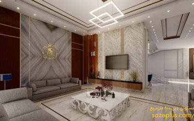 طراحی داخلی پروژه مسکونی دبی | سبک نئوکلاسیک ۹۰۰ مترمربع