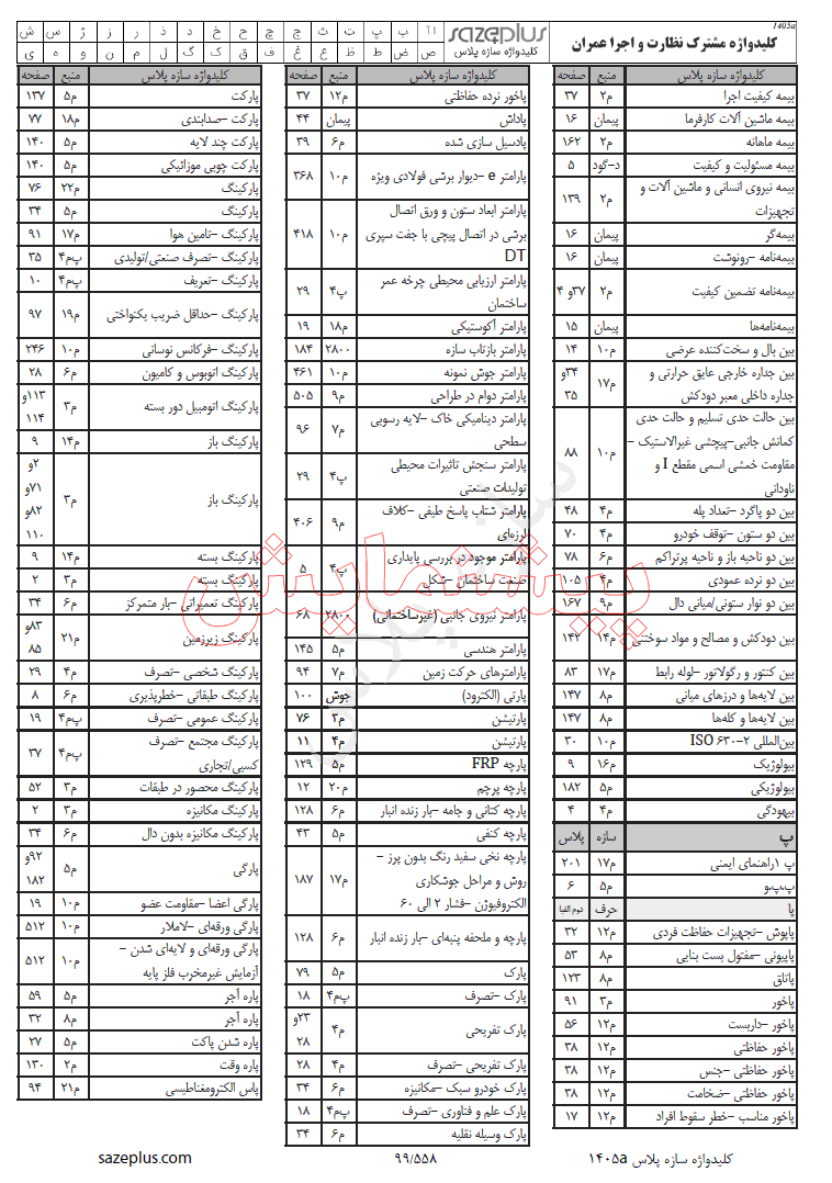 پیشنمایش 2 کلیدواژه مشترک نظارت و اجرا عمران آزمون نظام مهندسی 1405