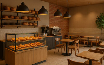 طراحی کافه نان بیکری Bakery Café از ایده تا اجرا