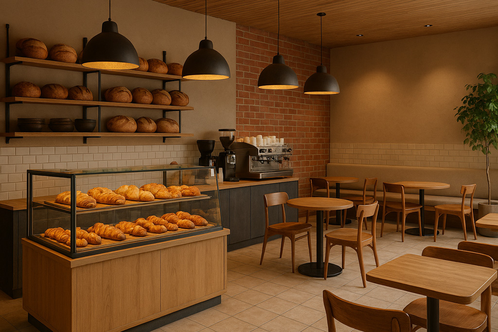 طراحی کافه نان بیکری Bakery Café از ایده تا اجرا 1 طراحی کافه نان بیکری Bakery Café از ایده تا اجرا