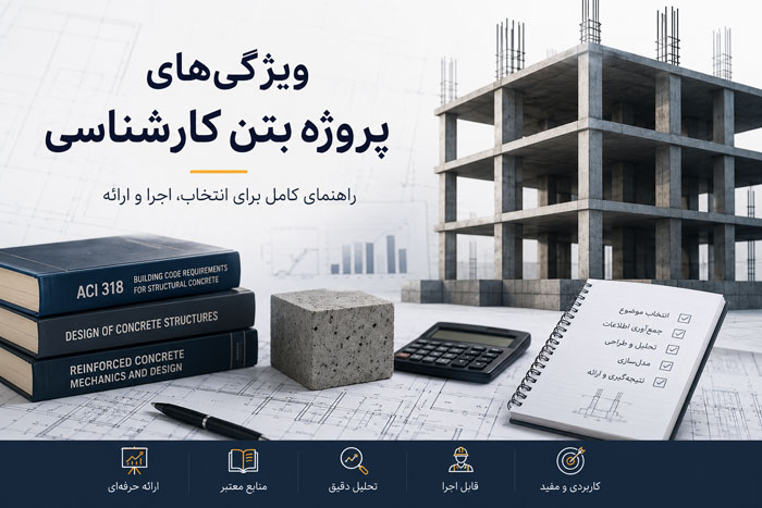 ویژگی‌های پروژه بتن کارشناسی