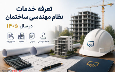 تعرفه خدمات نظام مهندسی ساختمان در سال 1405 (متوسط کشور)