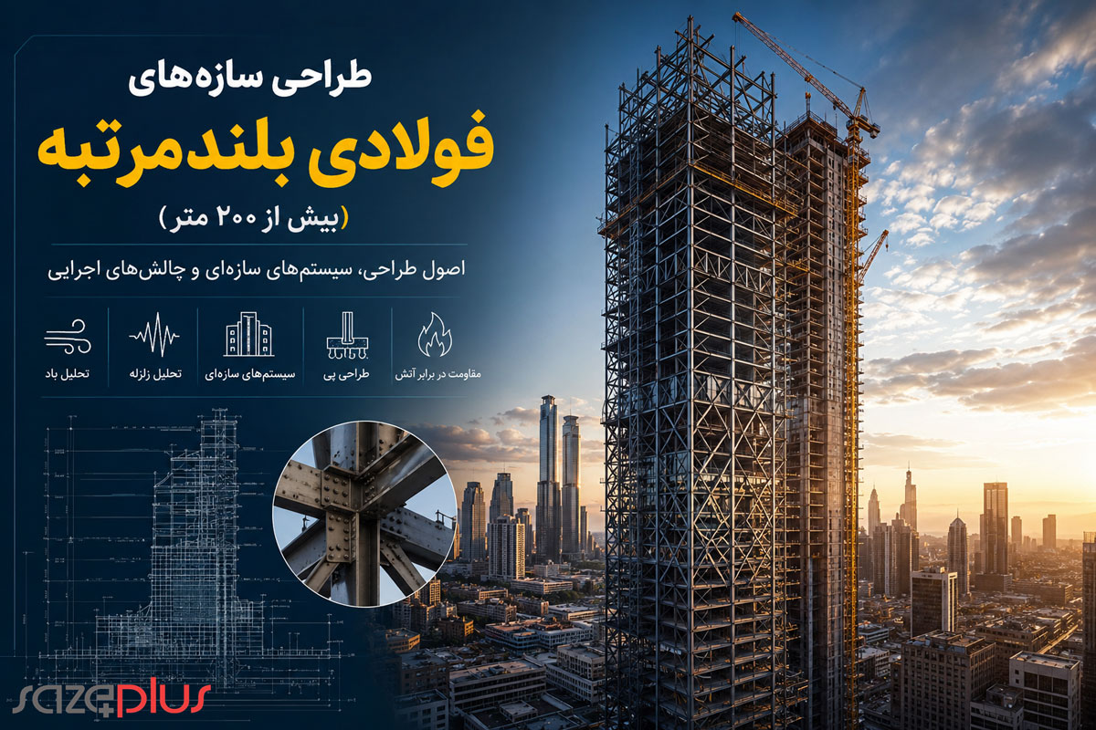 سازه‌های فولادی بلندمرتبه بیش از ۲۰۰ متر